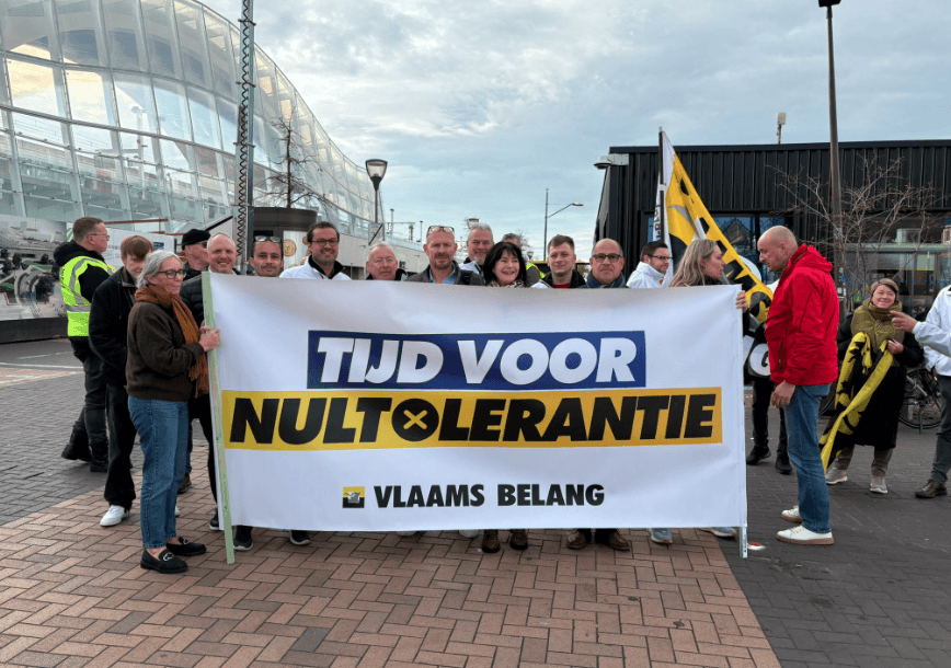 Vlaams Belang houdt protestactie in Mechelen tegen zinloos geweld