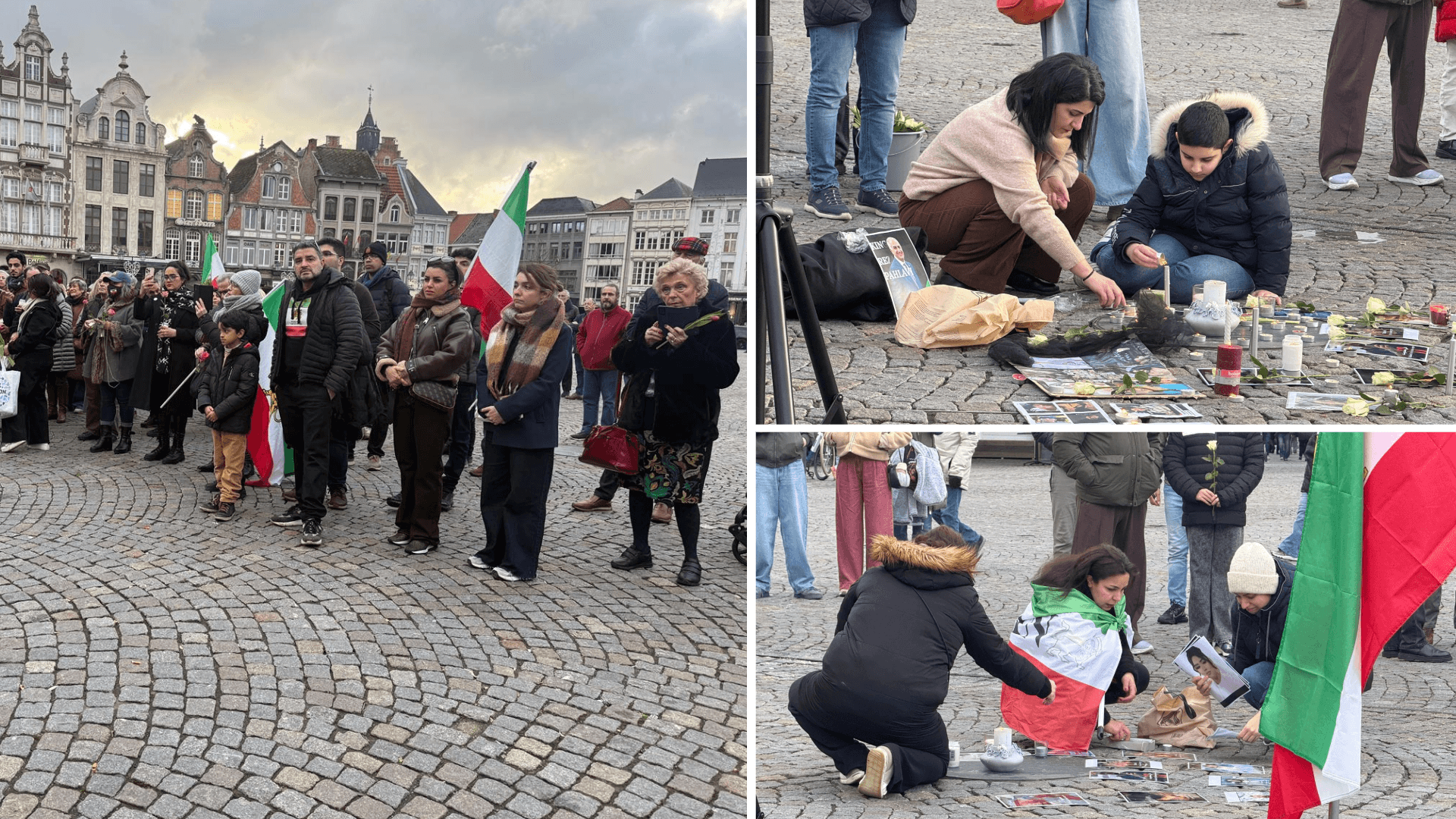 Mechelen houdt wake uit solidariteit met protesten in Iran: 