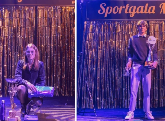 Jinse Peeters Jasper Schoofs Mol sportgala Sportvrouw en Sportman van het jaar Jinse Peeters Jasper Schoofs Mol sportgala Sportvrouw en Sportman van het jaar