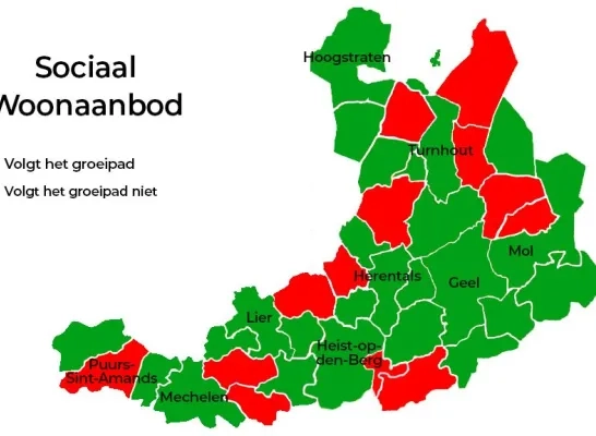 kaart sociaal woonaanbod kempen rivierenland