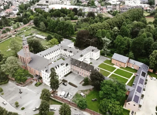 Abdij van Bornem luchtfoto Abdij van Bornem luchtfoto