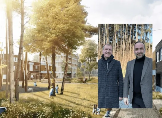 Ontwerpbeeld Poederkot uit verleden, burgemeester en schepen