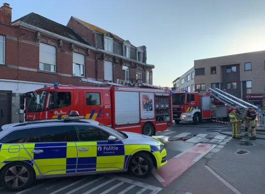 Brand in woning in Hombeel