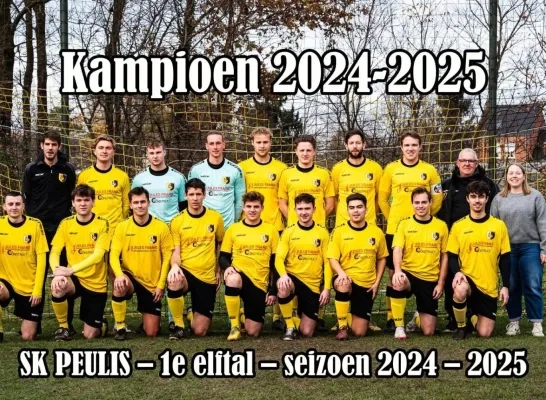Peulis kampioen in 4de provinciale Peulis kampioen in 4de provinciale