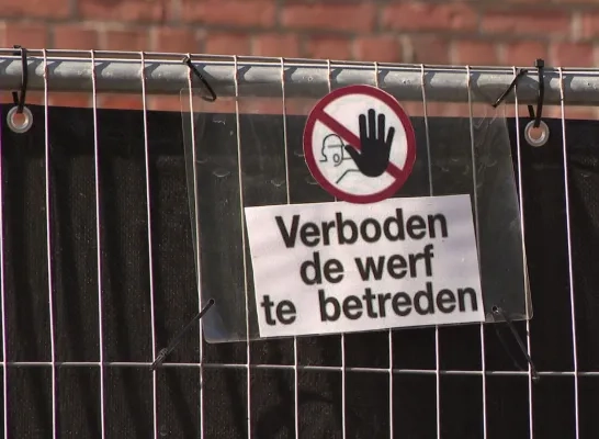 Verboden de werf te betreden Verboden de werf te betreden