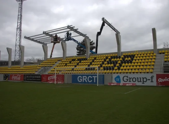 Bouw dak Lierse bezoekers Bouw dak Lierse bezoekers