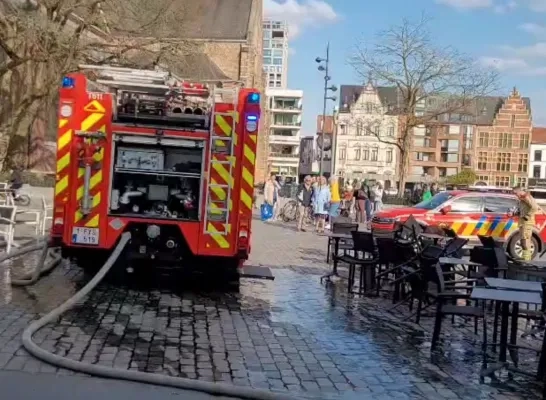 brand container Turnhout grote markt brand container Turnhout grote markt