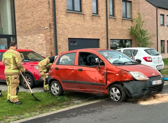 auto over de kop
