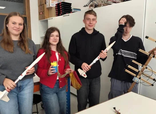  Toon, Tinne, Emile en Marie van College Hagelstein