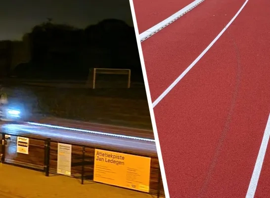 atletiekpiste 't Kapelleke Herenthout beschadigd