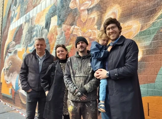 Eerste mural van een reeks in Nijlen