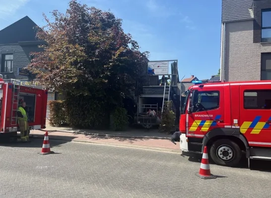smeulbrand garage woning Lichtaartseweg Sint-Jozef-Olen