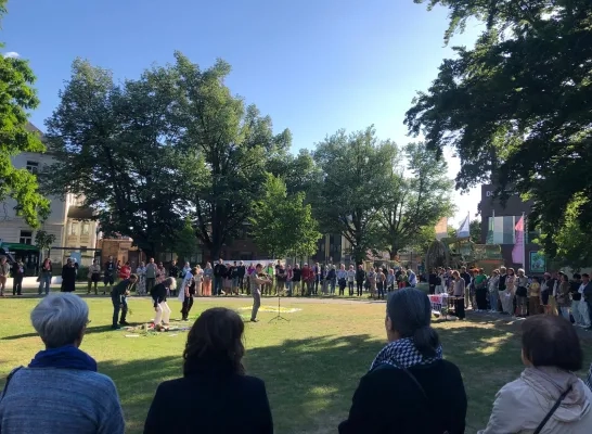 herdenking Nakba Palestina stiltecirkel Turnhout Warandeplein