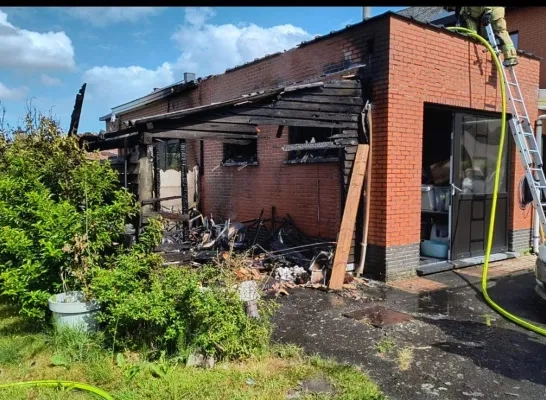 Brand in een tuinhuis Brand in een tuinhuis