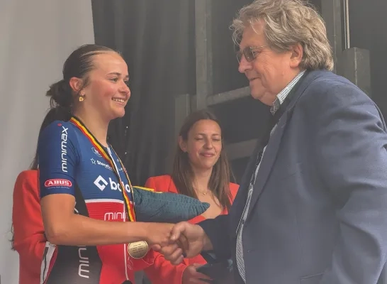 Frauke Bruylandts brons BK wielrennen junioren