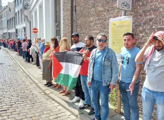Rode lijn Gaza Lier solidariteit Rode lijn Gaza Lier solidariteit