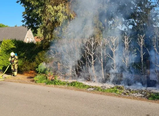 Brand aan de Lourdesgrot in Eindhout Brand aan de Lourdesgrot in Eindhout
