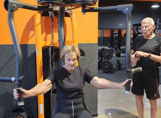 Frans en Jacintha trainen bij BasicFit Geel
