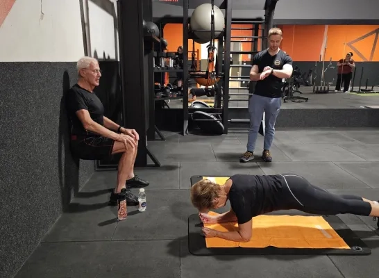 Frans en Jacintha trainen bij BasicFit Geel