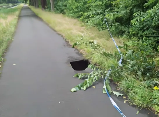 Gat in jaagpad Balen