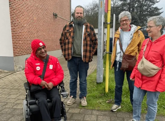 Francis Rombouts en zijn entourage bij een eerdere klacht