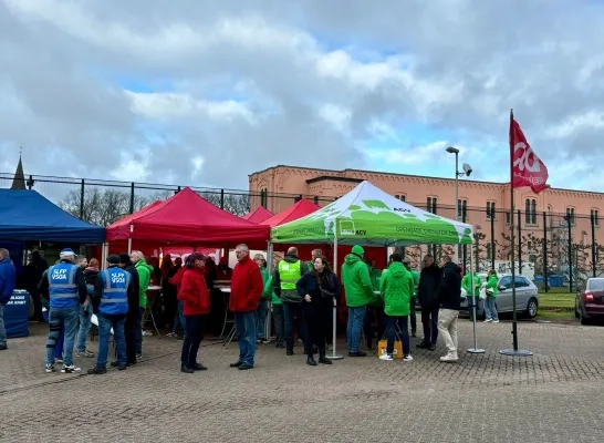 vakbondsactie aan gevangenis Merksplas