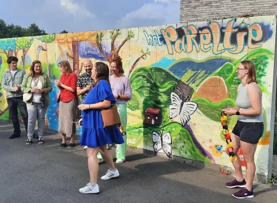 graffitimuur Het Pareltje kinderdagverblijf Westerlo graffitimuur Het Pareltje kinderdagverblijf Westerlo
