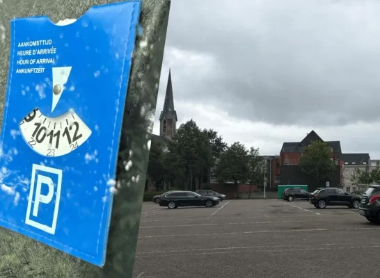 blauwe parkeerkaart dorpscentrum Koningshooikt Lier Van Hool