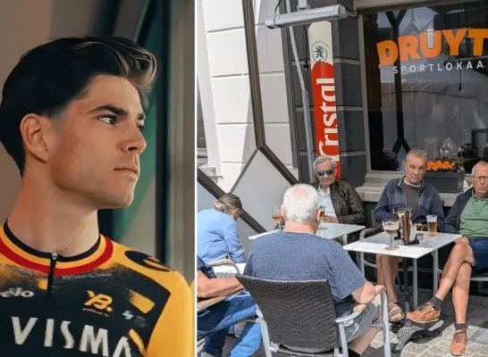 Café Druyts Herentals Grote Markt Wout van Aert Tour de France