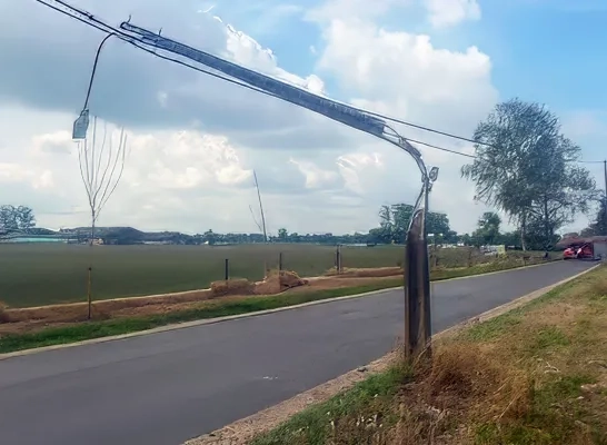 Verlichtingspaal afgeknapt Herenthout