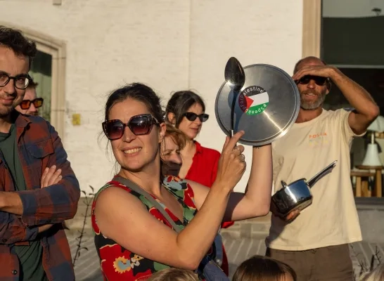 Gaza potten en pannen actie Mol Santo Tomásplein