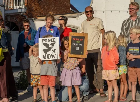 Gaza potten en pannen actie Mol Santo Tomásplein
