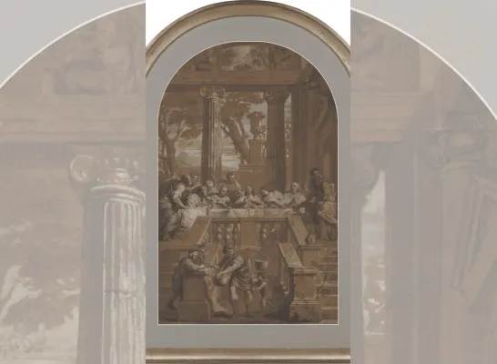 Ontwerptekening ‘Het Laatste Avondmaal’ van Quellinus na vier eeuwen terug in Mechelen Ontwerptekening ‘Het Laatste Avondmaal’ van Quellinus na vier eeuwen terug in Mechelen