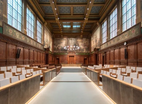 De assisenzaal in Antwerpen De assisenzaal in Antwerpen