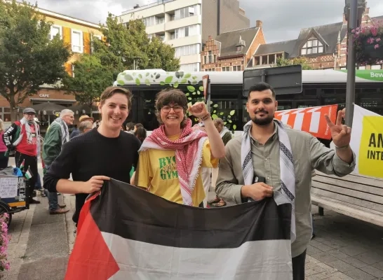 Voor de zevende week op rij een pannenactie voor Gaza in Turnhout Voor de zevende week op rij een pannenactie voor Gaza in Turnhout