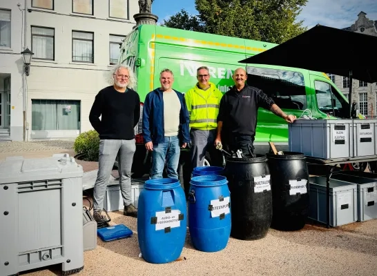 Mini-recyclagepark op Veemarkt blijft succes in Mechelen