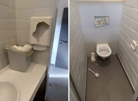 Vandalisme openbare toiletten Gierle