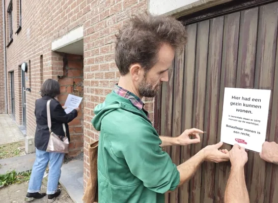 PVDA Herentals actie leegstaande woningen