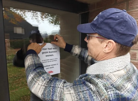 PVDA Herentals actie leegstaande woningen