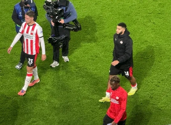 Saibari na de wedstrijd van PSV tegen Napoli