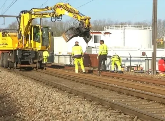 Werken aan het spoor