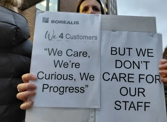 Borealis Mechelen actie vakbond