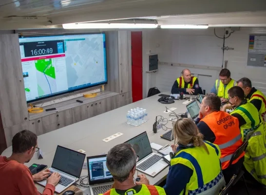 Rampoefening aan KSK Wavria