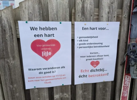 Protest tegen mogelijke overheveling gemeentescholen