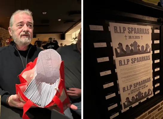 einde spaarkas café Ravels