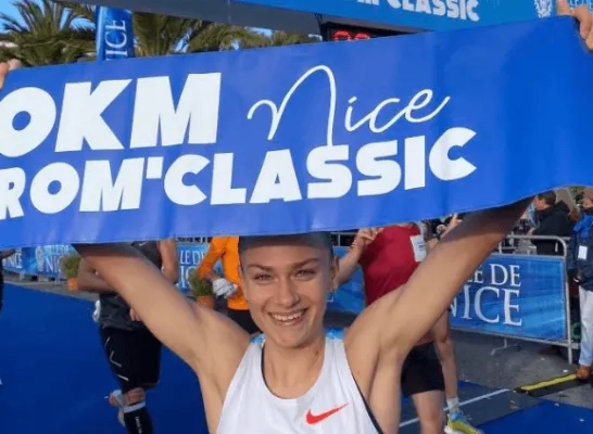 Jana Van Lent Europees record 10 km op de weg