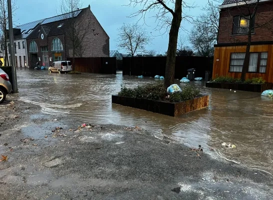 Waterleidingbreuk in Geel-Zammel