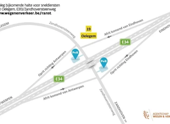 Snelbus krijgt halte aan carpoolparking in Oelegem