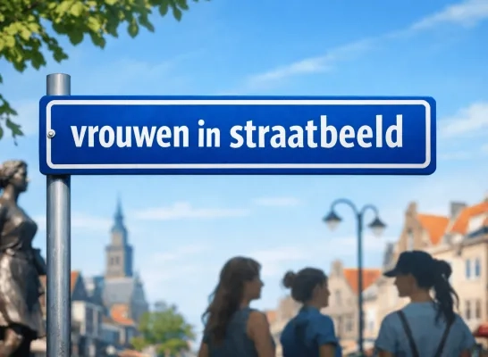 vrouwen in straatbeeld AI-foto