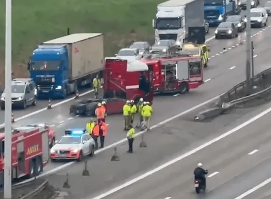 Ongeval vrachtwagens A12